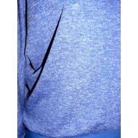 Cieplutki sweter KIMONO ze ściągaczami - kobaltowy melanż